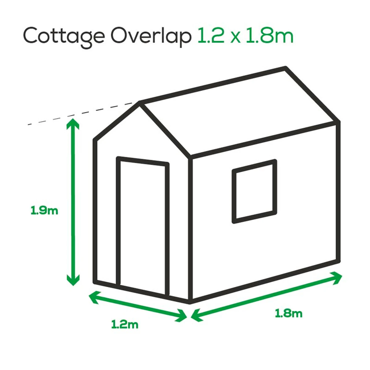 Albany Sheds Cottage Overlap Apex Shed Treated 1800 X 1200mm 3 Albany Sheds Cottage Overlap Apex Shed Treated 1800 X 1200mm - Image 3