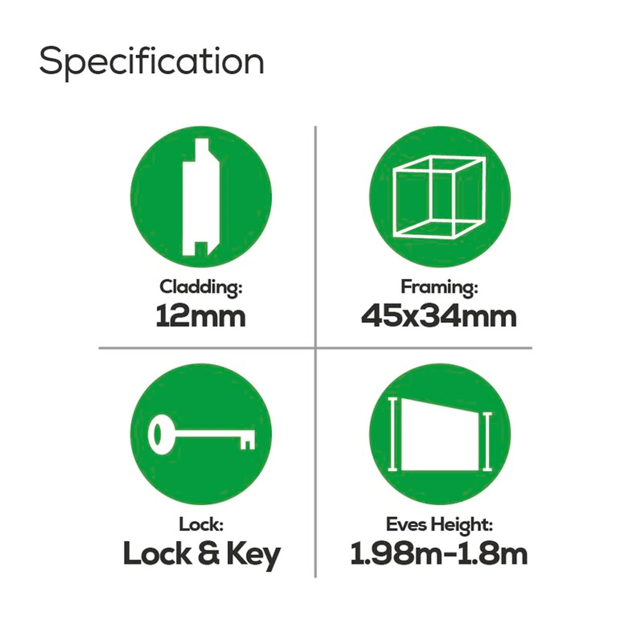 Albany Sheds Suffolk Pent Shed Treated 2400 X 1800mm 4 Albany Sheds Suffolk Pent Shed Treated 2400 X 1800mm - Image 4