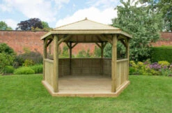 Forest Garden Hexagonal Timber Roof Gazebo