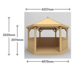Forest Garden Hexagonal Thatched Roof Gazebo & Cream Lining -EcoScape Shop t.tlx UpUQ4P5.tUQJh .fPpU .Upd3UV. 27766.1676517391