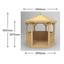Forest Garden Hexagonal Thatched Roof Gazebo & Cream Lining -EcoScape Shop t.tlx eOedIwA.nedTuOZxZe.eOl5eN. 28507.1676517390