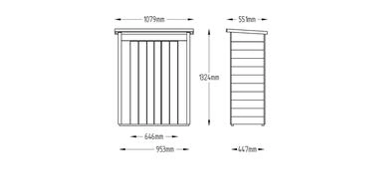 Forest Garden Pent Garden Store Pressure Treated 1080 X 550 X 1320mm 15 Forest Garden Pent Garden Store Pressure Treated 1080 X 550 X 1320mm - Image 15