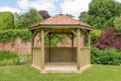 Forest Garden Hexagonal Cedar Roof Gazebo -EcoScape Shop t.tlx vovXVqp.6vXmeoMf2v.vo gvt. 61530.1676517522